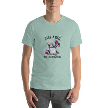 Load image into Gallery viewer, Just a girl who loves covergirl Unisex T-Shirt
