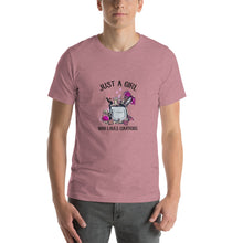 Load image into Gallery viewer, Just a girl who loves covergirl Unisex T-Shirt
